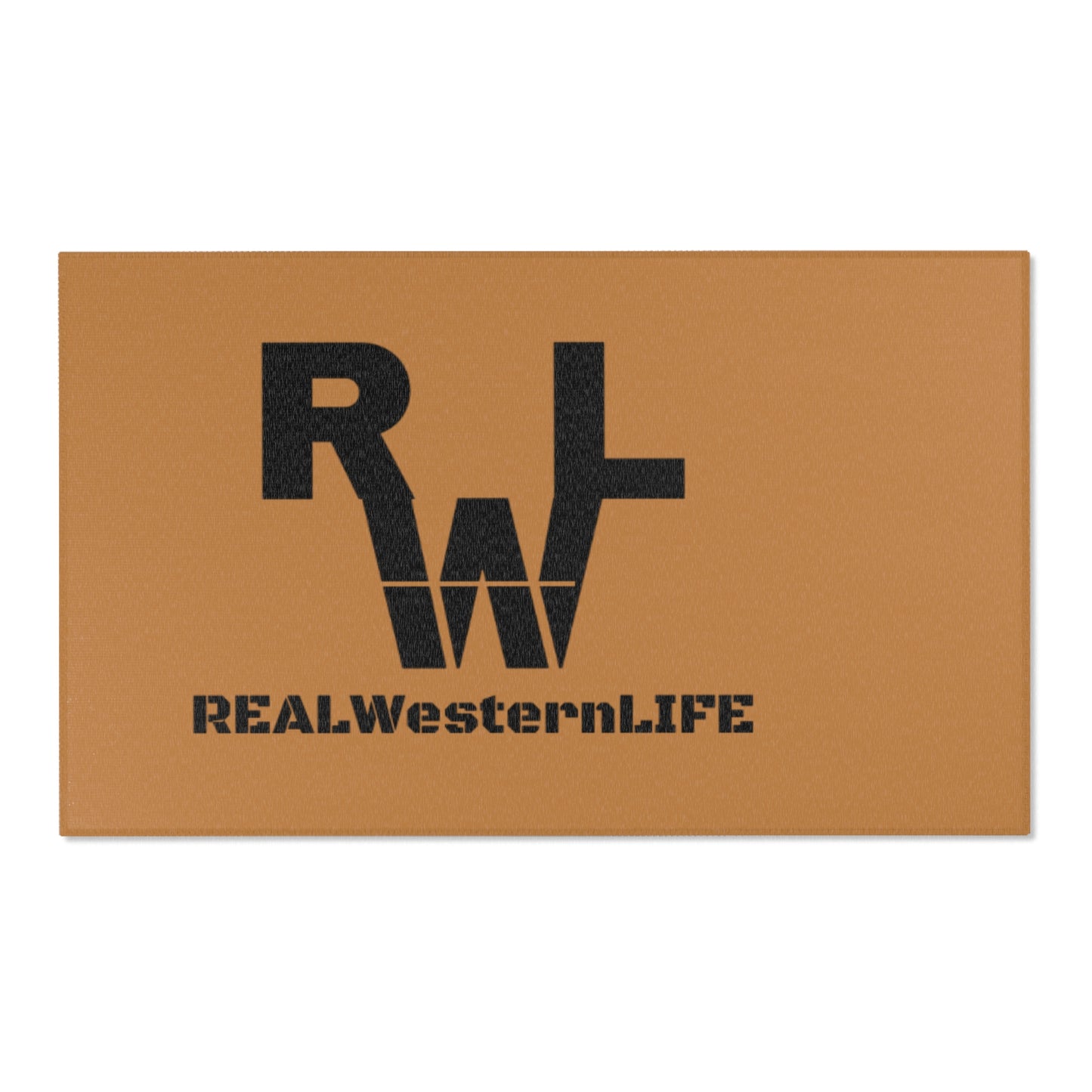 Real Western Life (RWL) Black Brand-  Home Decor Area Rug - Customize with your own Brand/Ranch name or leave it RWL Branding