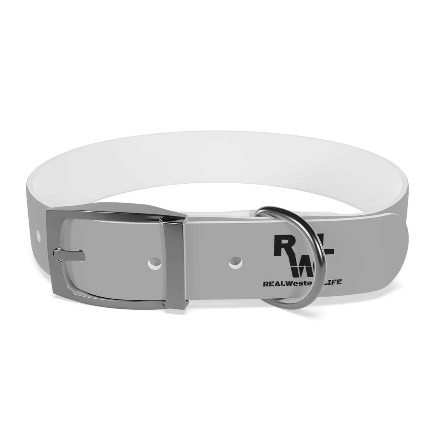 Dog Collar  - Grey - Customizable with your own Ranch/Brand, and Dogs name or leave it with RWL Branding and your dogs name.