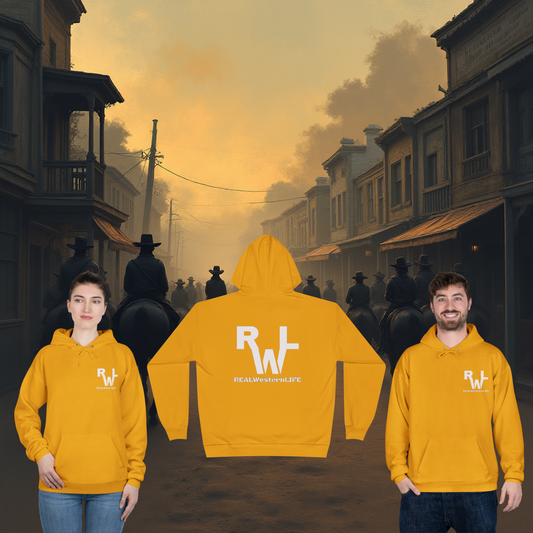 Hooded Sweatshirt - Size XL - 3XL - Customizable with your own Brand/Ranch name or leave it with Real Western Life (RWL) Branding - Black Brand