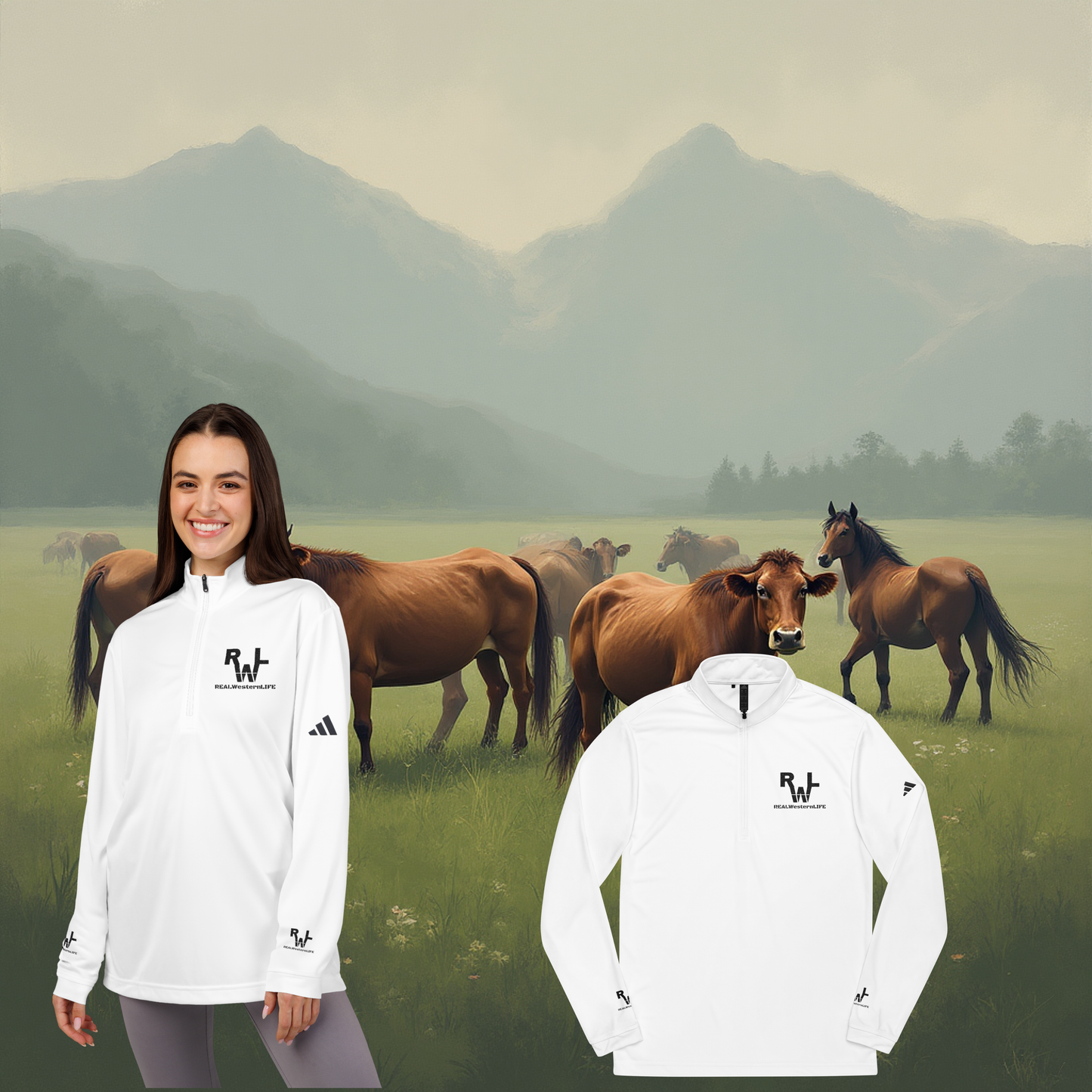 Quarter-Zip Pullover - Adidas® Design.  Customize - Sizes S -4XL