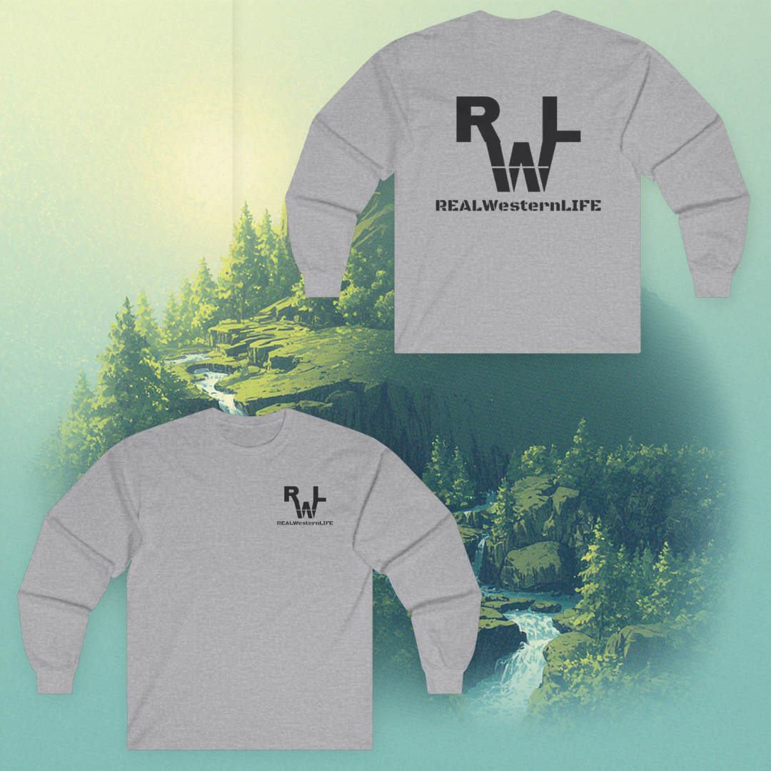 Unisex Cotton Long Sleeve Tee - Customize  - Black Brand