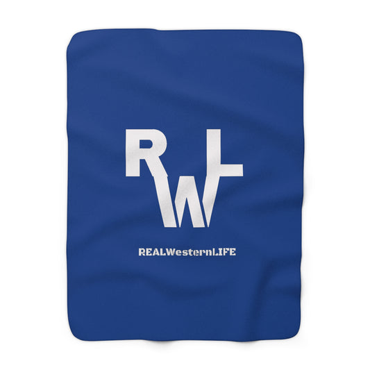 Real Western Life Sherpa Fleece Blanket, Customize it with your brand