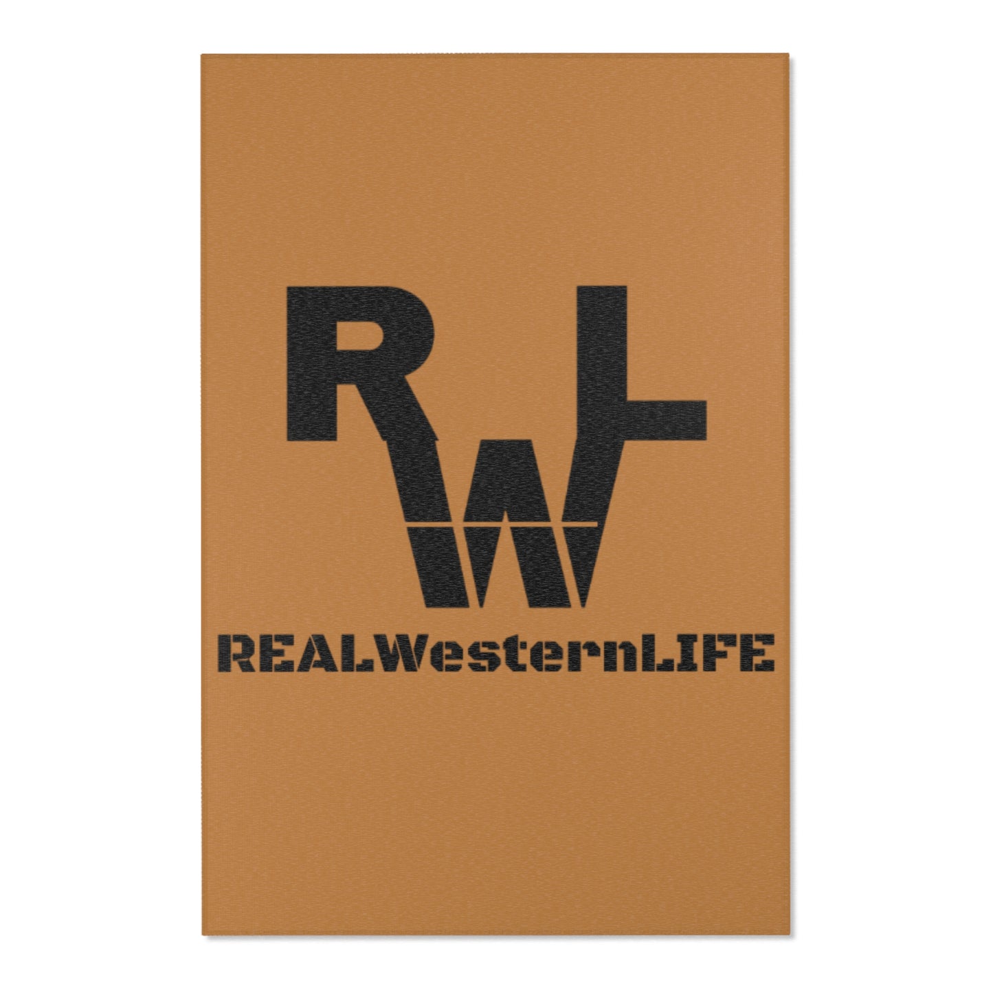 Real Western Life (RWL) Black Brand-  Home Decor Area Rug - Customize with your own Brand/Ranch name or leave it RWL Branding