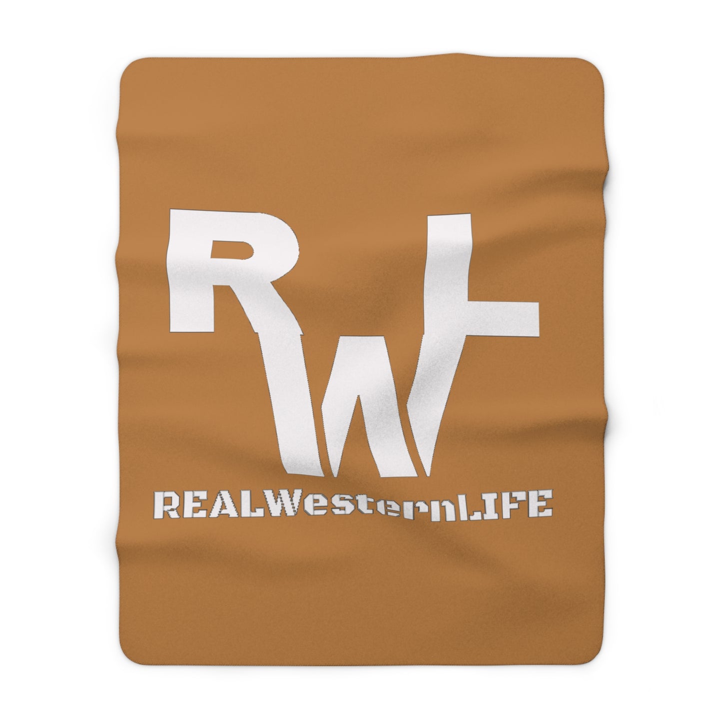 Sherpa Fleece Blanket - Real Western Life (RWL) Customizable with your own Brand/Ranch name or leave it RWL Branding