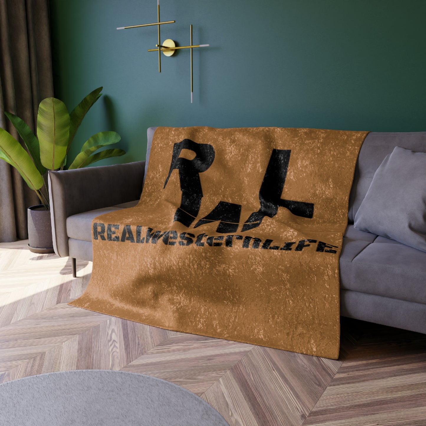 Crushed Velvet Blanket, Customizable with your Brand/Ranch name or wear it Real Western Life (RWL Branding