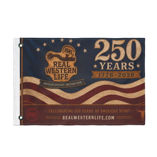 RWL 250 Years Real Western Life Double-Sided Patriotic Flag #2