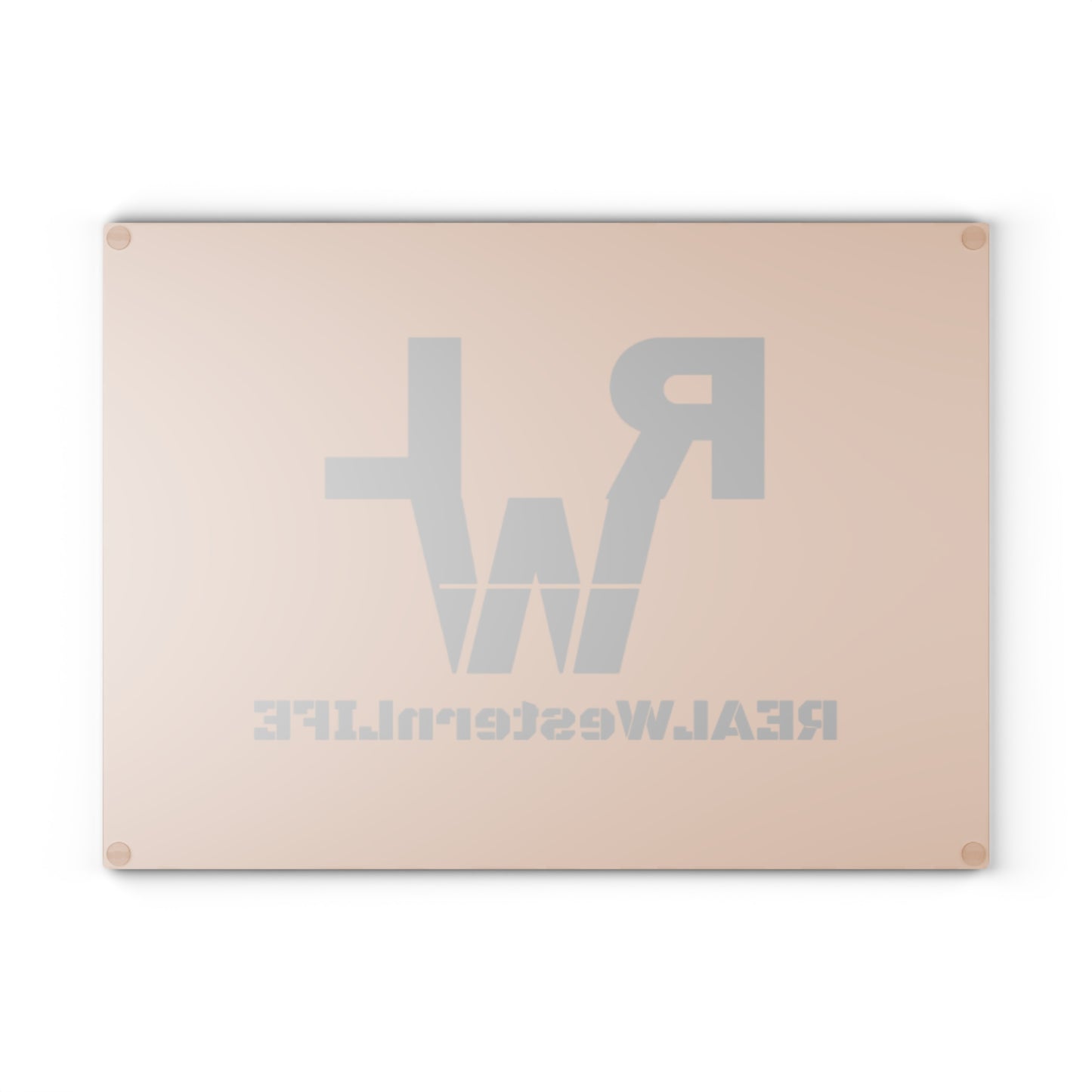 Real Western Life (RWL) - Glass Cutting Board — Western Kitchen Cutting Board -Customize with your own Brand/Ranch name or leave it RWL Branding