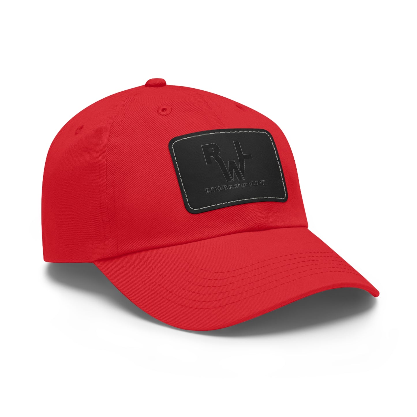 Leather Patch Dad Hat — RW RealWaterLife Logo Adjustable Baseball Cap