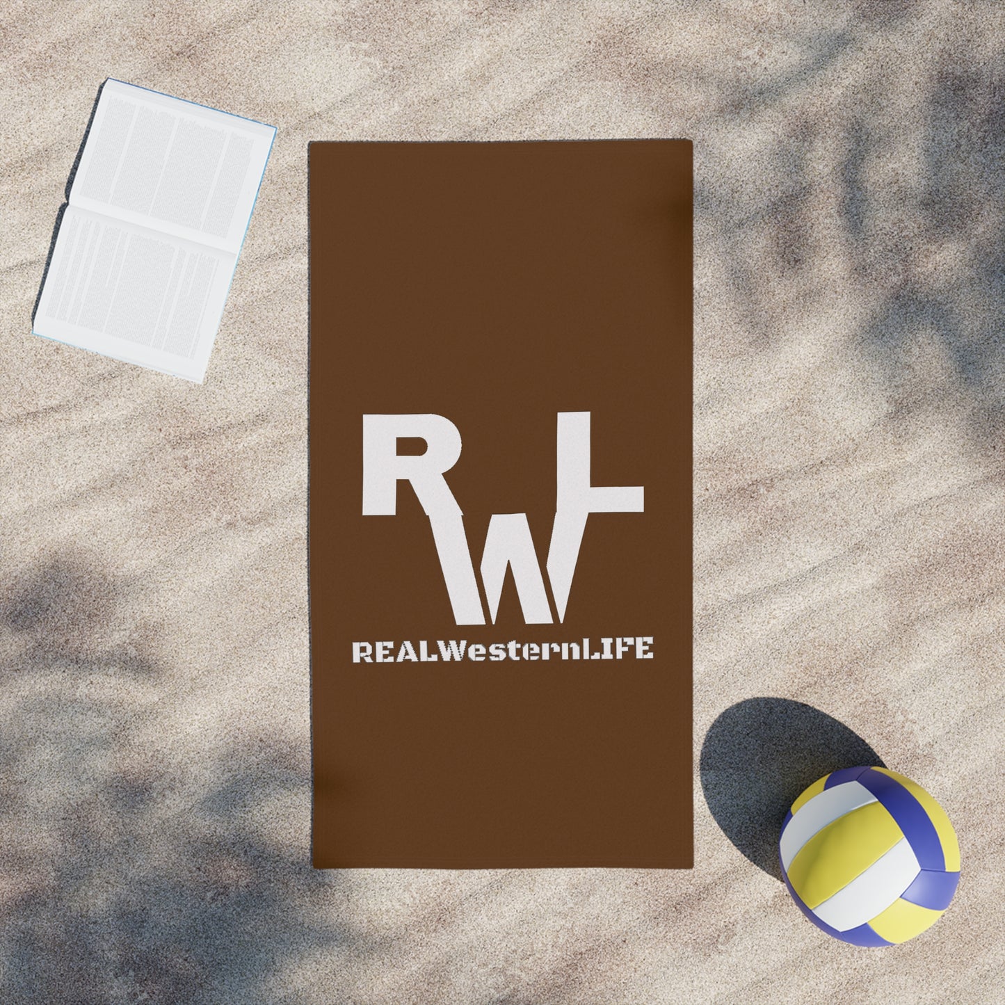 Logo Beach Towel — Brown Southwestern Cotton Beach Towel - Customize