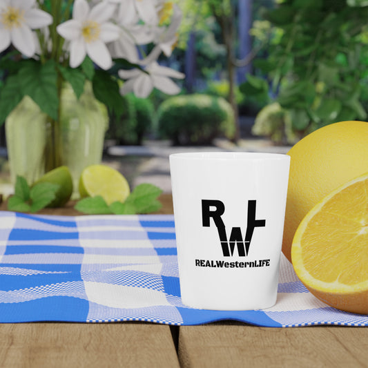 Real Western Life (RWL)  - Shot Glass, Customizable with your own Brand/Ranch name or leave it with the RWL Branding