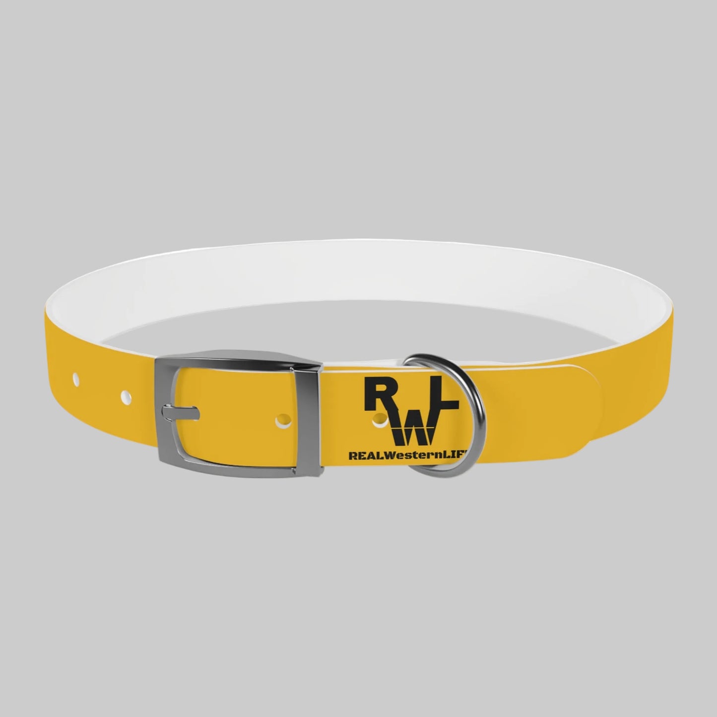 Dog Collar - Yellow - Customizable with your own Ranch/Brand, and Dogs name or leave it with RWL Branding and your dogs name.