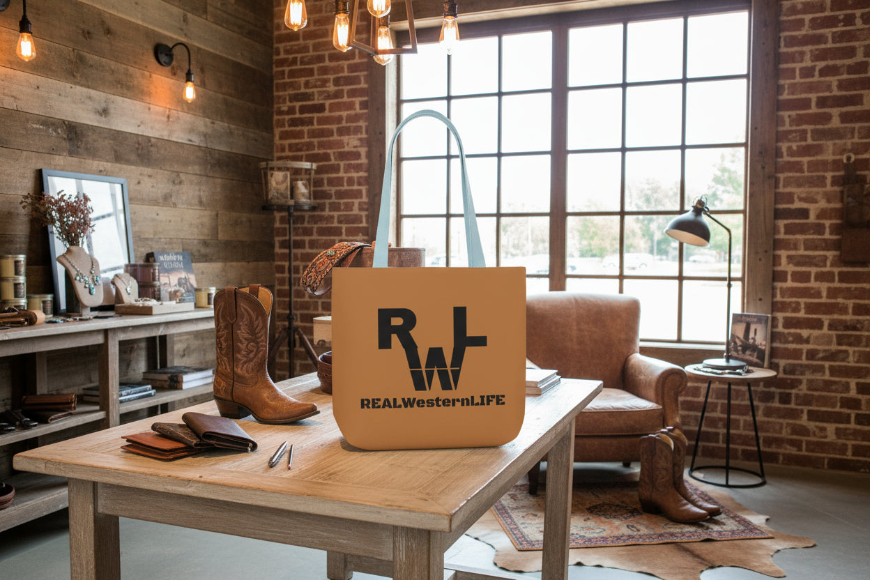 Real Western Life (RWL) - Stylish Canvas Tote Bag customized with your own Brand/Ranch name or leave it with the RWL Branding