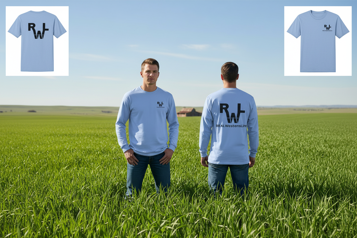 Unisex Long Sleeve Western Tee - Sizes S - 3Xl -  Customize  - Black Brand