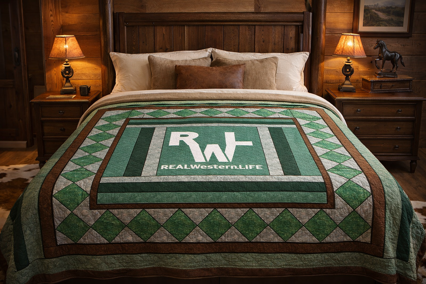 Frontier Sagebrush - RWL Custom Brand Quilt